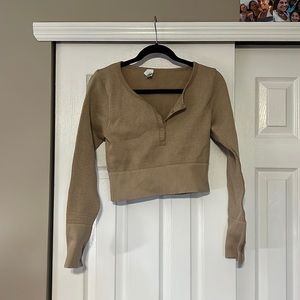 Aerie offline waffle knit crop top